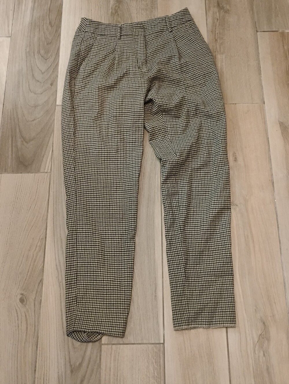 Maxmara Women's Plaid Wool Unlined Pants Fits Sz XS